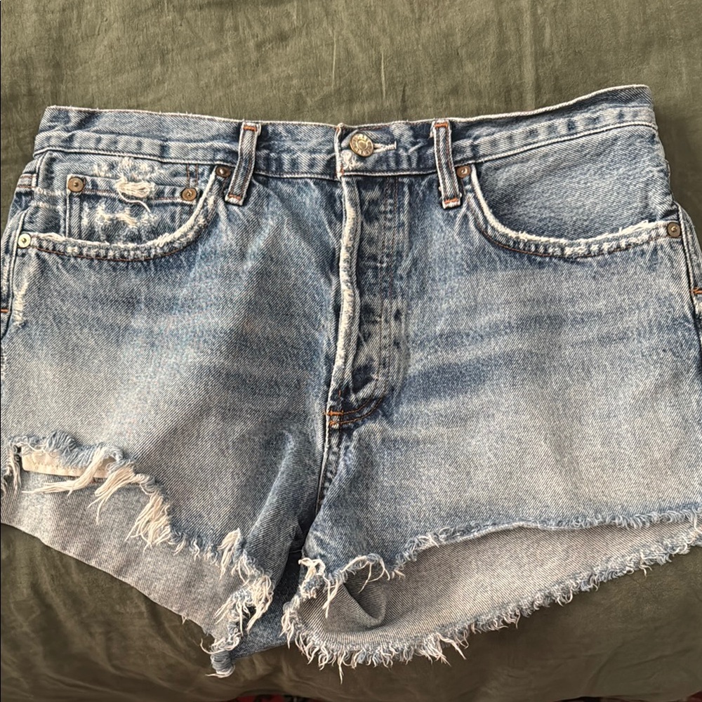 Distressed Agolde Denim Women Shorts
